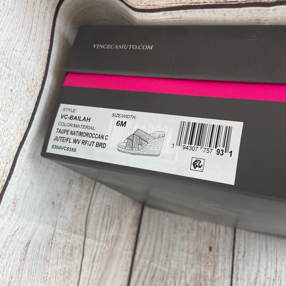 Vince Camuto Bailah Womens Sz 6M Platform Sandals Tapue Red Morccan - Picture 11 of 11